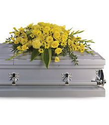 Graceful Grandeur Casket Spray from Clermont Florist & Wine Shop, flower shop in Clermont